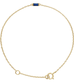 688877 Bracelet Set 14K Yellow Straight Baguette Natural Blue Sapphire 4 X 2 Mm 6 12-7 12 In Polished Natural Blue Sapphire Baguette Bracelet