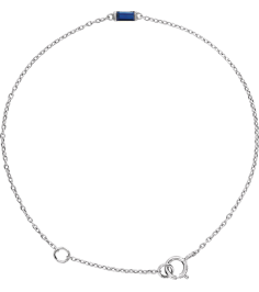 688877 Bracelet Set Sterling Silver Straight Baguette Natural Blue Sapphire 4 X 2 Mm 6 12-7 12 In Polished Natural Blue Sapphire Baguette Bracelet
