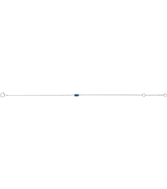 688877 Bracelet Set Sterling Silver Straight Baguette Natural Blue Sapphire 4 X 2 Mm 6 12-7 12 In Polished Natural Blue Sapphire Baguette Bracelet