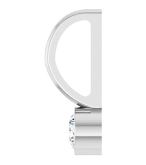 88105 Pendant Set Platinum Round Natural Diamond 3Mm 110 Ct Si2-Si3, G-H Polished 110 Ct Natural Diamond Bezel-Set Pendant