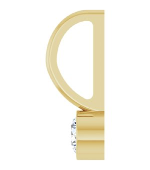 88105 Pendant Set 14K Yellow Round Natural Diamond 3Mm 110 Ct I1, G-H Polished 110 Ct Natural Diamond Bezel-Set Pendant