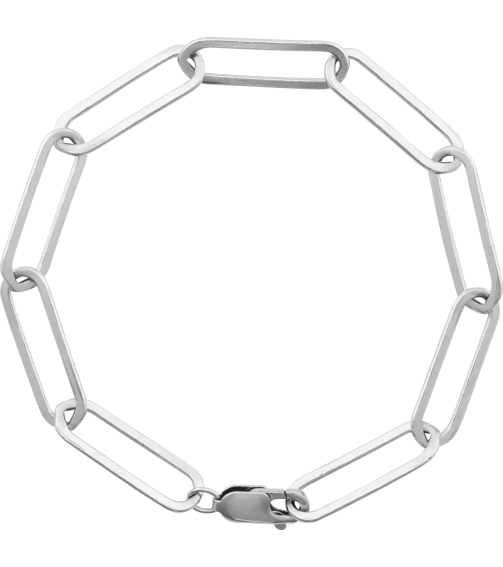 Ch1208 Sterling Silver Paperclip-Style 6.2 Mm 7 In Lobster Clasp Polished Paperclip-Style Chain