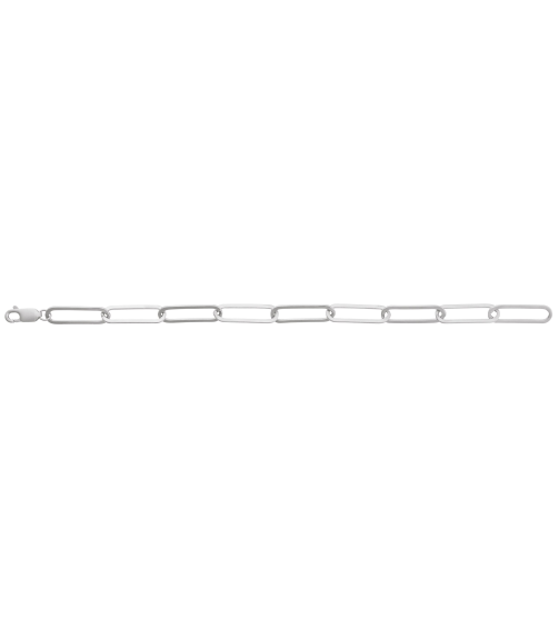Ch1208 Sterling Silver Paperclip-Style 6.2 Mm 7 In Lobster Clasp Polished Paperclip-Style Chain