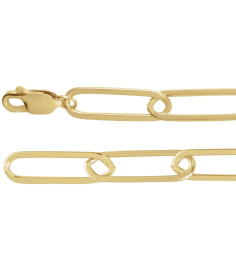 Ch1208 14K Yellow Paperclip-Style 6.2 Mm 18 In Lobster Clasp Polished Paperclip-Style Chain