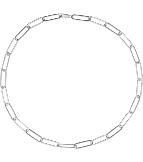 Ch1208 Sterling Silver Paperclip-Style 6.2 Mm 18 In Lobster Clasp Polished Paperclip-Style Chain
