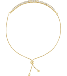Brc894 Bracelet 14K Yellow Set Lab-Grown Diamond Round 2 Mm 9 12 In Si1-Si2, G-H Polished 1 Ctw Lab-Grown Diamond Bolo Bracelet