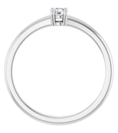 72314 Ring Set Platinum Round 3 Mm Polished 110 Ct Natural Diamond Ring