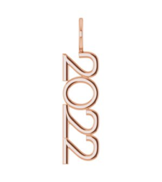87773 Pendant 14K Rose 2022 31.42 X 4.28 Mm Polished 