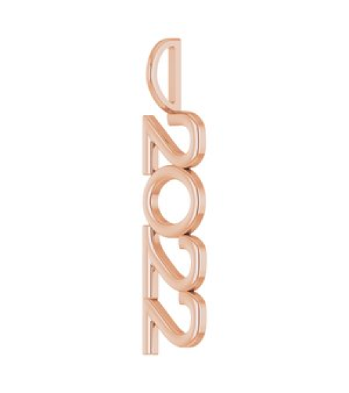 87773 Pendant 14K Rose 2022 31.42 X 4.28 Mm Polished 
