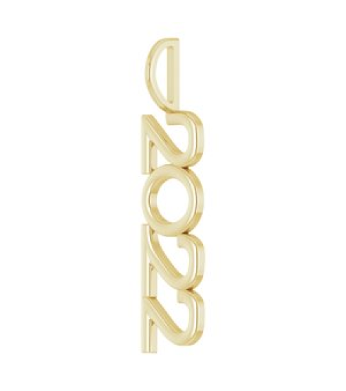 87773 Pendant 14K Yellow 2022 31.42 X 4.28 Mm Polished 