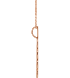 87773 Necklace 14K Rose 2022 27.57 X 7.97 Mm 16-18 In Polished 
