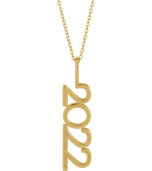 87773 Necklace 14K Yellow 2022 27.57 X 7.97 Mm 16-18 In Polished 
