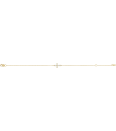 Brc885 Bracelet Set 14K Yellow Round Natural Diamond 2Mm 18 Ctw VsSi1, Ghi 6 12-7 12 In Polished 18 Ctw Natural Rose-Cut Diamond Sideways Cross Bracelet