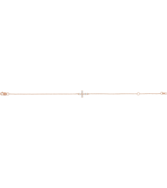Brc885 Bracelet Set 14K Rose Round Natural Diamond 2Mm 18 Ctw VsSi1, Ghi 6 12-7 12 In Polished 18 Ctw Natural Rose-Cut Diamond Sideways Cross Bracelet