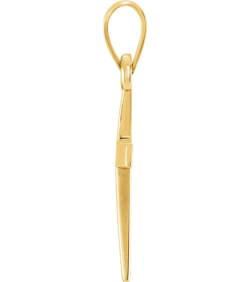 R41279 Pendant 14K Yellow 15.23 X 7.38 Mm Polished Cross Pendant