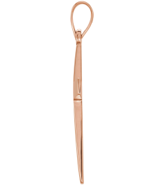 R41279 Pendant 14K Rose 15.23 X 7.38 Mm Polished Cross Pendant