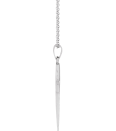R41279 Necklace 14K White 15.23 X 7.38 Mm 18 In Polished Cross Necklace