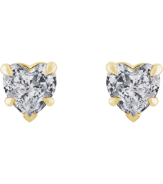 88090 Earring Set Natural White Sapphire Heart 5 X 5 Mm 14K Yellow Pair Friction Backs Included Polished Natural White Sapphire 5-Claw Prong Earrings