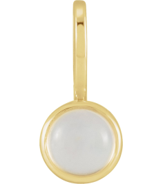 88099 Pendant Set 14K Yellow Round Natural Rainbow Moonstone 5 Mm Polished Natural Rainbow Moonstone Pendant