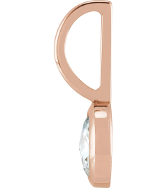 88099 Pendant Set 14K Rose Round Natural Diamond 5Mm 13 Ct VsSi1, Ghi Polished 13 Ct Natural Rose-Cut Diamond Pendant