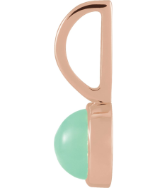 88099 Pendant Set 14K Rose Round Natural Chrysoprase 5 Mm Polished Natural Chrysoprase Pendant