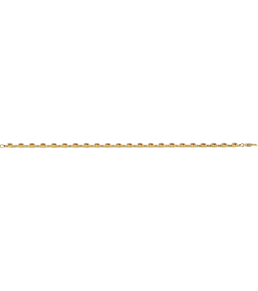 Brc901 Bracelet Set 14K Yellow Round Natural Citrine 3.5 Mm 7 14 In Polished Natural Citrine Line Bracelet