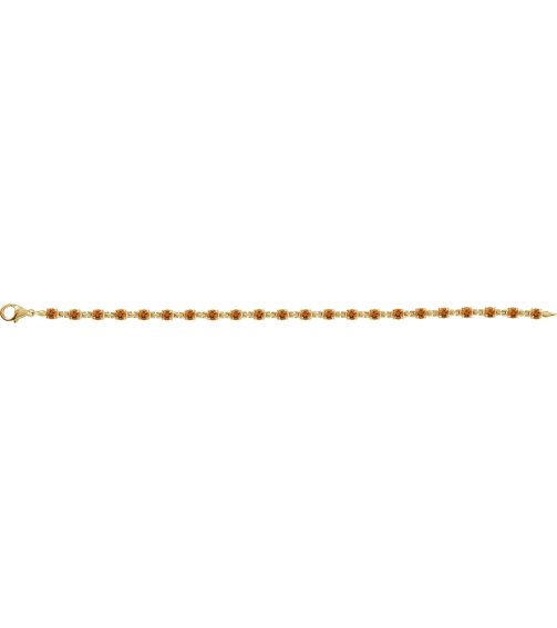 Brc901 Bracelet Set 14K Yellow Round Natural Citrine 3.5 Mm 7 14 In Polished Natural Citrine Line Bracelet