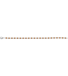 Brc901 Bracelet Set 14K White Round Natural Citrine 3.5 Mm 7 14 In Polished Natural Citrine Line Bracelet