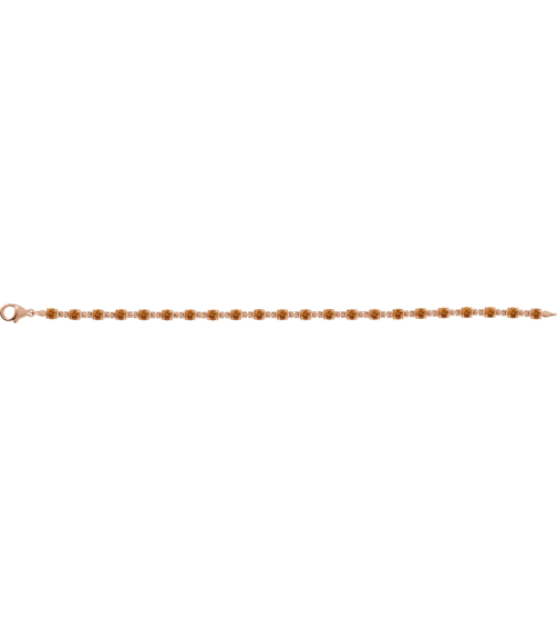Brc901 Bracelet Set 14K Rose Round Natural Citrine 3.5 Mm 7 14 In Polished Natural Citrine Line Bracelet