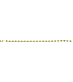 Brc901 Bracelet Set 14K Yellow Round Natural Peridot 3.5 Mm 7 14 In Polished Natural Peridot Line Bracelet