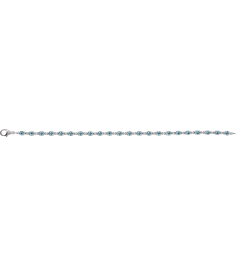 Brc901 Bracelet Set 14K White Round Natural Sky Blue Topaz 3.5 Mm 7 14 In Polished Natural Sky Blue Topaz Line Bracelet