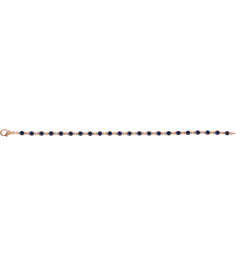 Brc901 Bracelet Set 14K Rose Round Lab-Grown Blue Sapphire 3.5 Mm 7 14 In Polished Lab-Grown Blue Sapphire Line Bracelet