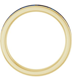 72331 Ring Set 14K Yellow Natural Blue Sapphire Straight Baguette 4 X 2 Mm Polished Natural Blue Sapphire Stackable Ring