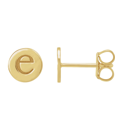 88265 Earring 18K Yellow 6.3 X 6.3 Mm Each Friction Back Included Polished Engravable Disc Earring