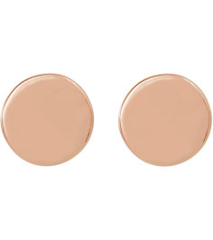 88265 Earring 18K Rose 6.3 X 6.3 Mm Pair Friction Backs Included Polished Engravable Disc Earrings