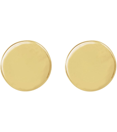 88265 Earring 18K Yellow 6.3 X 6.3 Mm Pair Friction Backs Included Polished Engravable Disc Earrings