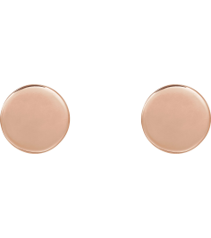 88265 Earring 14K Rose 8 X 8 Mm Pair Friction Backs Included Polished Engravable Disc Earrings