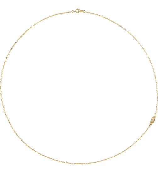 88188 Necklace Set 14K Yellow Round Natural Diamond Natural Diamond I1, G-H 18 In Polished .015 Ctw Natural Diamond Off-Center Angel Wing Necklace