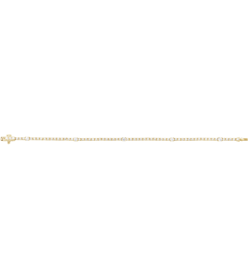 Brc902 Bracelet Set 14K Yellow Round Lab-Grown Diamond Lab-Grown Diamond 1.7Mm 1 34 Ctw Si1-Si2, G-H 7 In Polished 1 34 Ctw Lab-Grown Diamond Line Bracelet