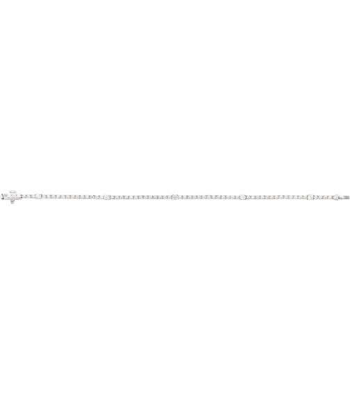 Brc902 Bracelet Set 14K White Round Lab-Grown Diamond Lab-Grown Diamond 1.7Mm 1 34 Ctw Si1-Si2, G-H 7 In Polished 1 34 Ctw Lab-Grown Diamond Line Bracelet