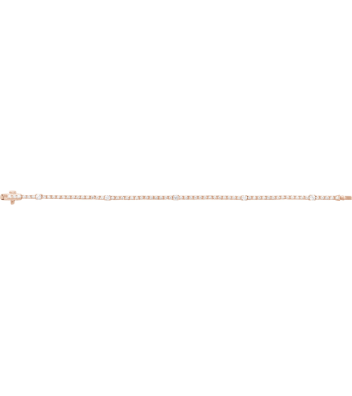 Brc902 Bracelet Set 14K Rose Round Lab-Grown Diamond Lab-Grown Diamond 1.7Mm 1 34 Ctw Si1-Si2, G-H 7 In Polished 1 34 Ctw Lab-Grown Diamond Line Bracelet