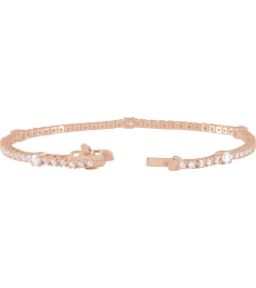 Brc902 Bracelet Set 14K Rose Round Lab-Grown Diamond Lab-Grown Diamond 1.7Mm 1 34 Ctw Si1-Si2, G-H 7 In Polished 1 34 Ctw Lab-Grown Diamond Line Bracelet