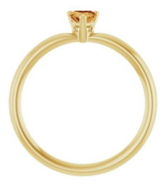 72309 Ring Set 14K Yellow Natural Citrine Heart 4 X 4 Mm Polished Natural Citrine Solitaire Ring