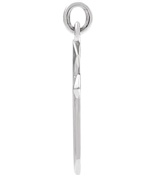 R41293 Pendant 14K White 18 X 10 Mm Polished Cross Pendant