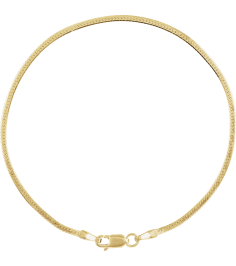 Ch1109 14K Yellow Herringbone 1.6 Mm 7 In Lobster Clasp Polished Herringbone Chain