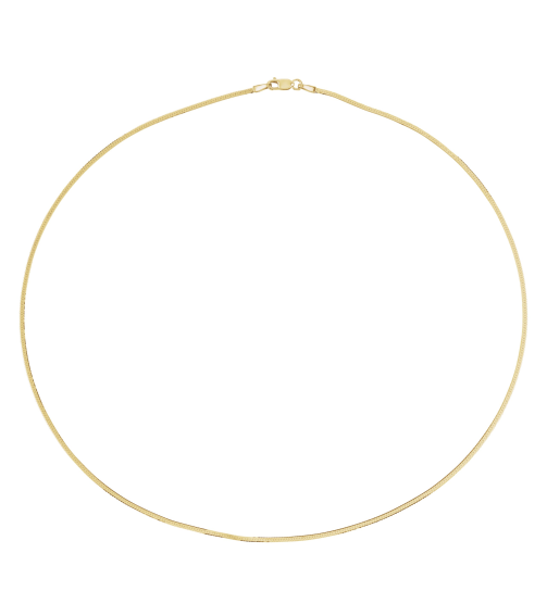 Ch1109 14K Yellow Herringbone 1.6 Mm 16 In Lobster Clasp Polished Herringbone Chain