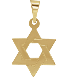 R5032 Pendant 14K Yellow 14 X 12 Mm Polished Star Of David Pendant