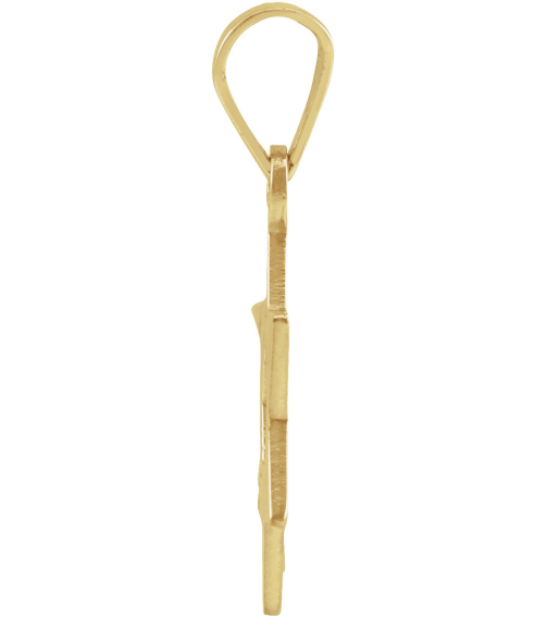 R5032 Pendant 14K Yellow 14 X 12 Mm Polished Star Of David Pendant