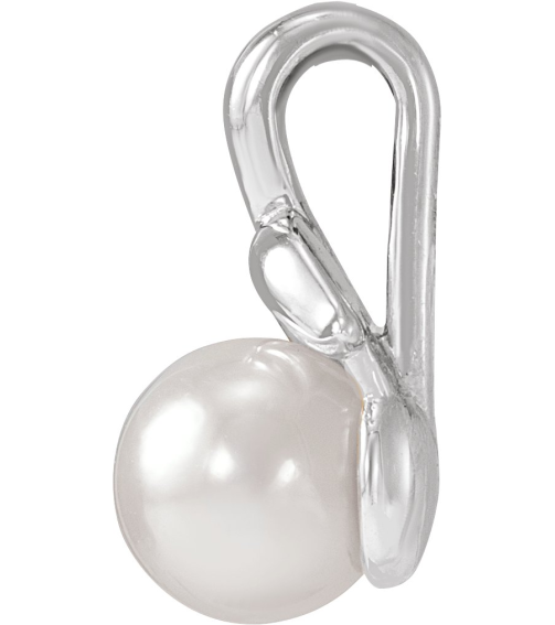 88212 Pendant Set 14K White Pearl Cultured White Akoya Pearl 6 Mm Polished Cultured White Akoya Pearl Floral Pendant