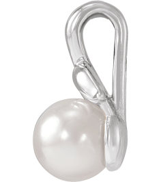 88212 Pendant Set Sterling Silver Pearl Cultured White Akoya Pearl 4 Mm Polished Cultured White Akoya Pearl Floral Pendant